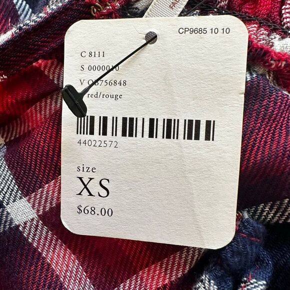 Free People Charlie ruffle plaid top NWT size XS - Picture 7 of 15